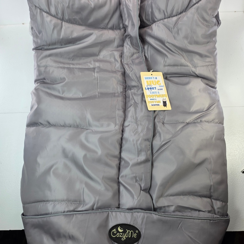 CozyMe Winter Stroller Footmuff Gray Universal Baby Bunting Bag Fleece Lined NEW